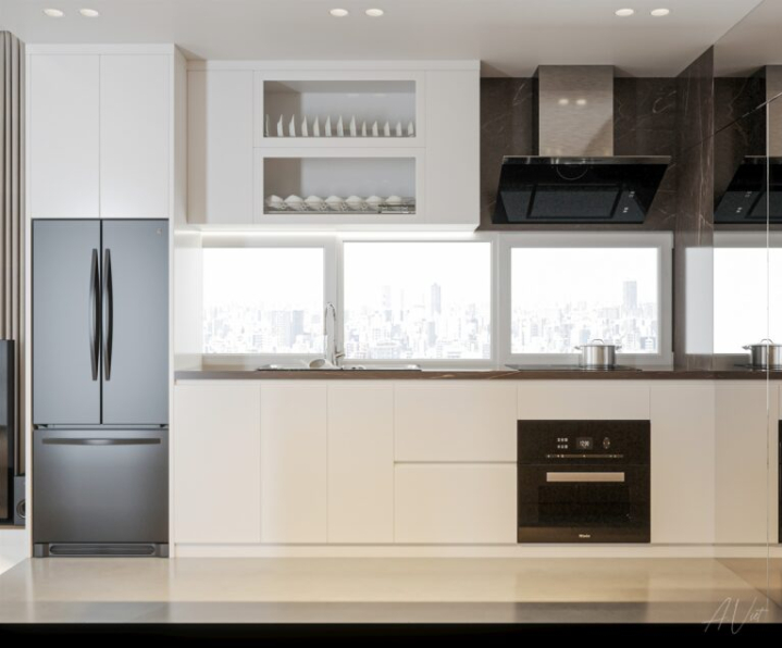 Anh Viet Tran - 3D Living Room - Kitchen Interior Model Download 