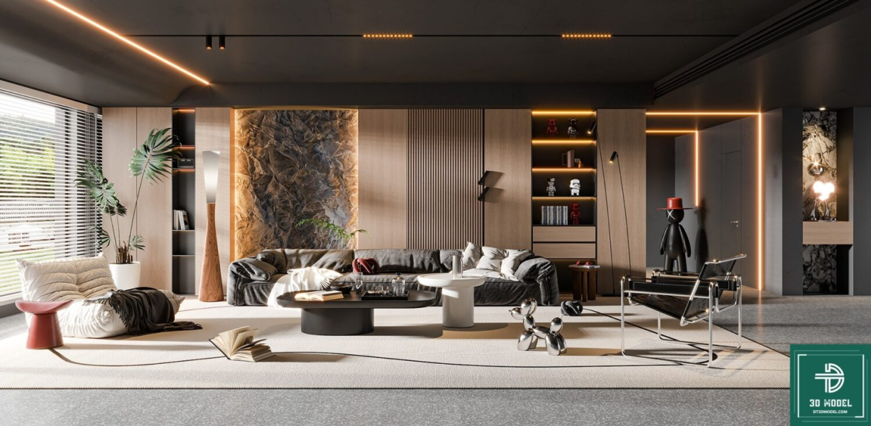 Dinh Thanh - Download Free Living Room Interior Model 