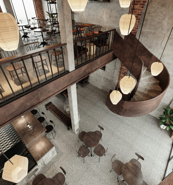 Trung Nguyen - Free 3D Coffee Room Interior Model Download 