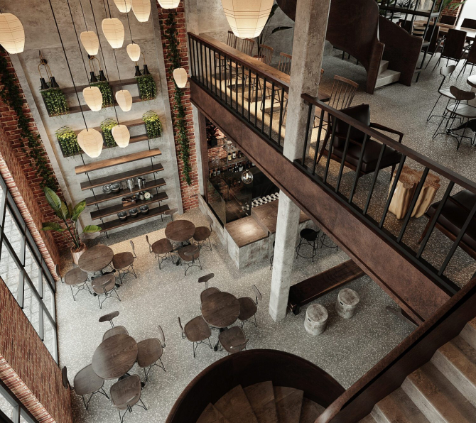 Trung Nguyen - Free 3D Coffee Room Interior Model Download 