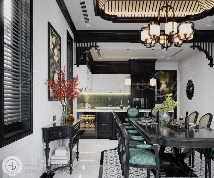 Mac Dinh Cuong - 3D Indochine Kitchen Room Interior Model Download 