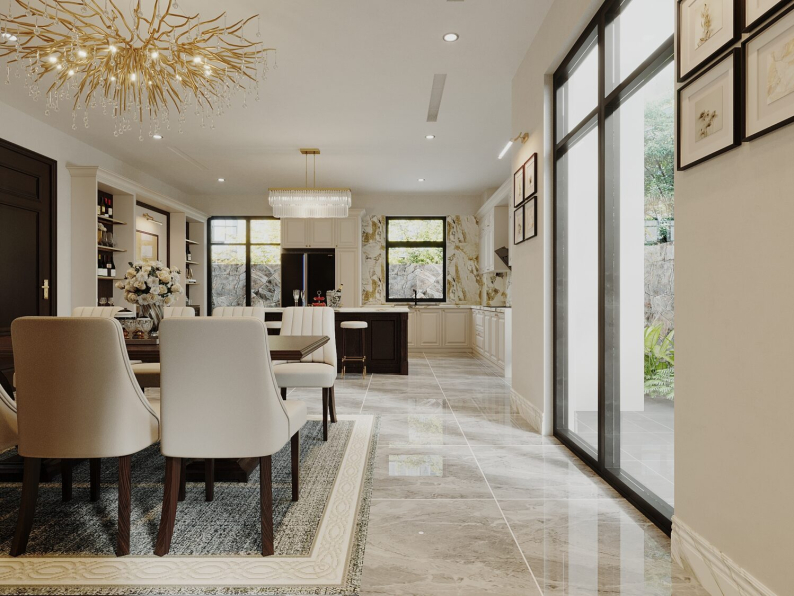 Quang Pham - 3D Living Room - Kitchen Interior Model Download 