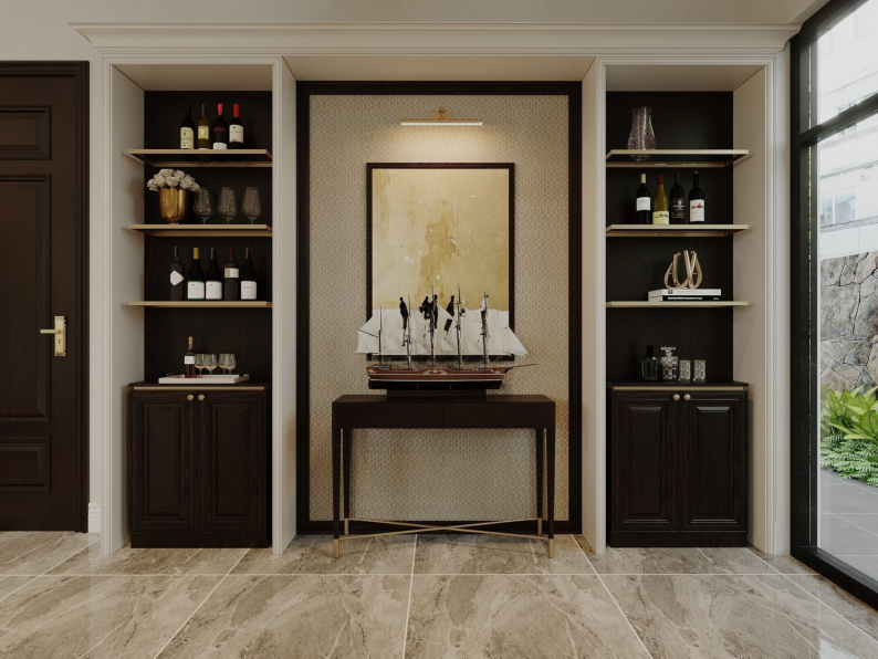 Quang Pham - 3D Living Room - Kitchen Interior Model Download 