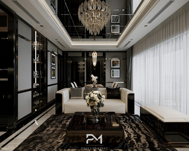 Phong Mai BK - 3D Living Room - Kitchen Interior Model Download 