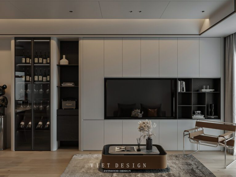 Hoa Tran - 3D Living Room - Kitchen Interior Model Download 