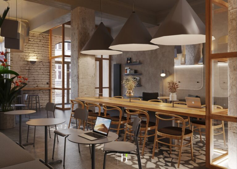 Hoang Thong - Free 3D Coffee Room Interior Model Download