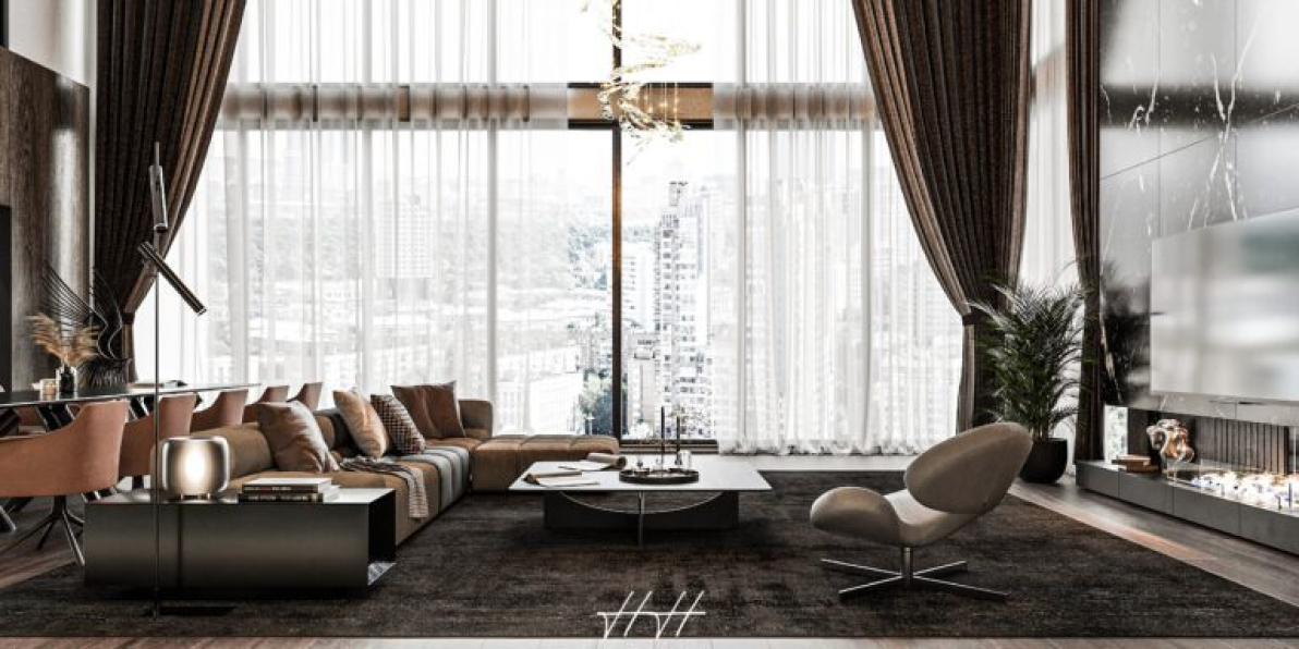 Hoang Hai - 3D Living Room - Kitchen Interior Model Download 