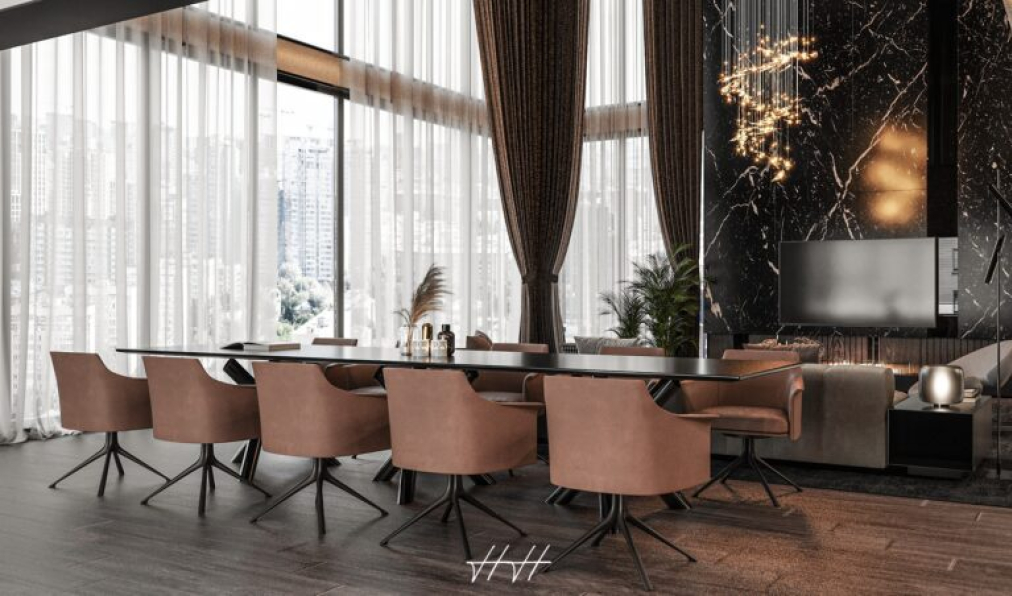 Hoang Hai - 3D Living Room - Kitchen Interior Model Download 