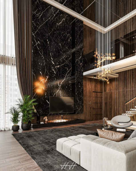 Hoang Hai - 3D Living Room - Kitchen Interior Model Download 