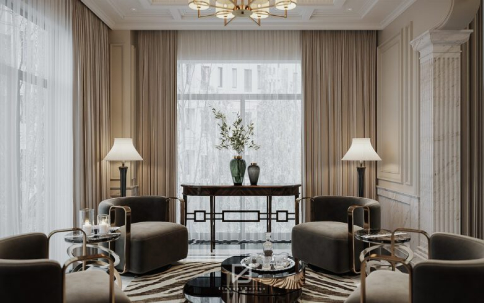 Nguyen The Dinh - 3D Living Room - Kitchen Interior Model Download