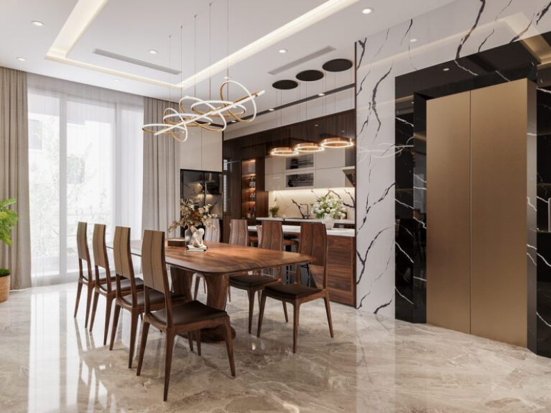 Do Dinh Manh - 3D Living Room - Kitchen Interior Model Download 