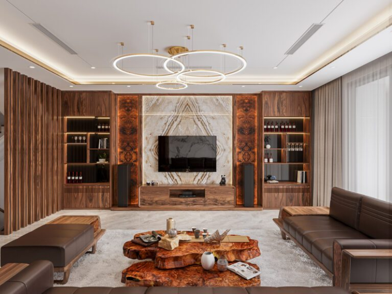 Do Dinh Manh - 3D Living Room - Kitchen Interior Model Download 