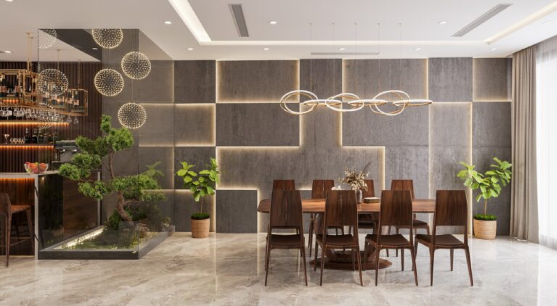 Do Dinh Manh - 3D Living Room - Kitchen Interior Model Download 