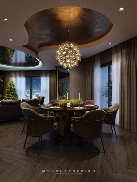 Kts Bui Vien - 3D Living Room - Kitchen Interior Model Download