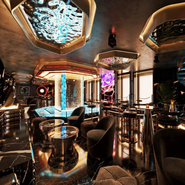 Ta Duyen - Download Free Bar Restaurant Interior Model 