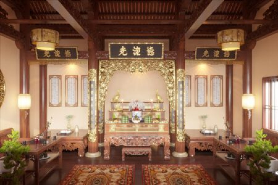 NV Khiem - Free 3D Altar Room Interior Model Download