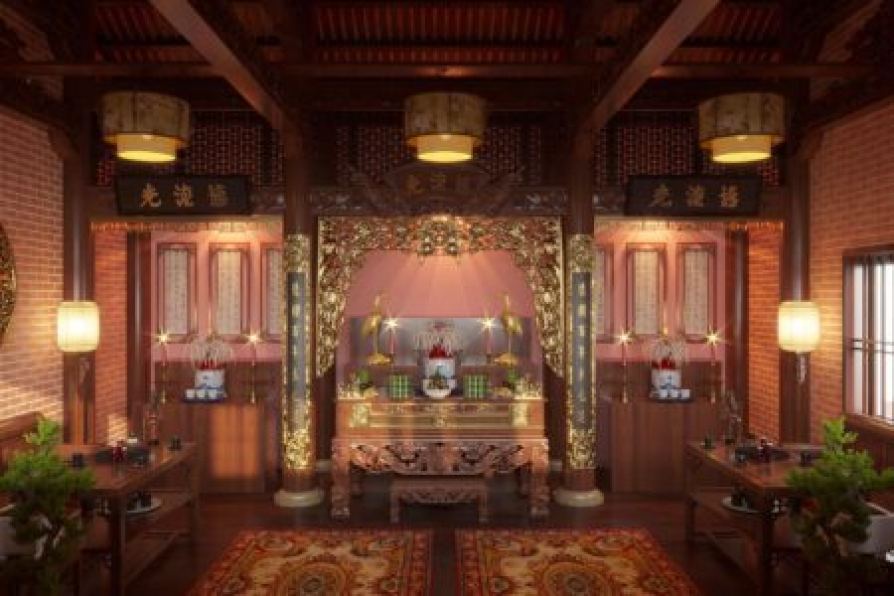 NV Khiem - Free 3D Altar Room Interior Model Download