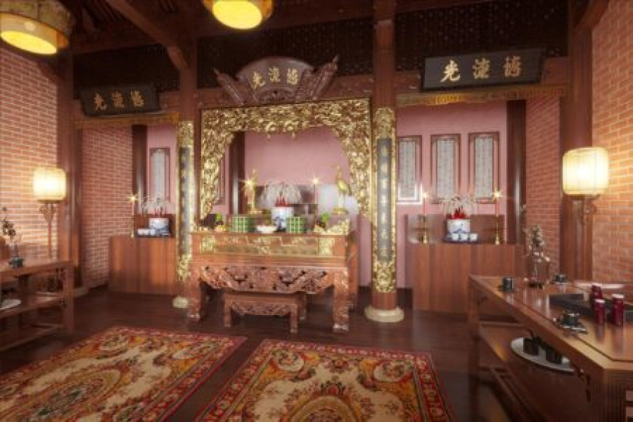 NV Khiem - Free 3D Altar Room Interior Model Download