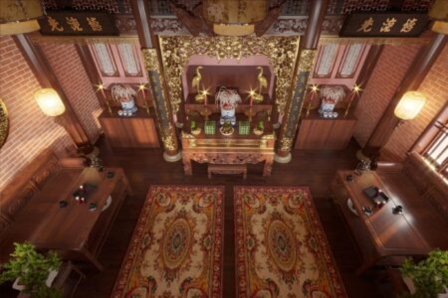 NV Khiem - Free 3D Altar Room Interior Model Download