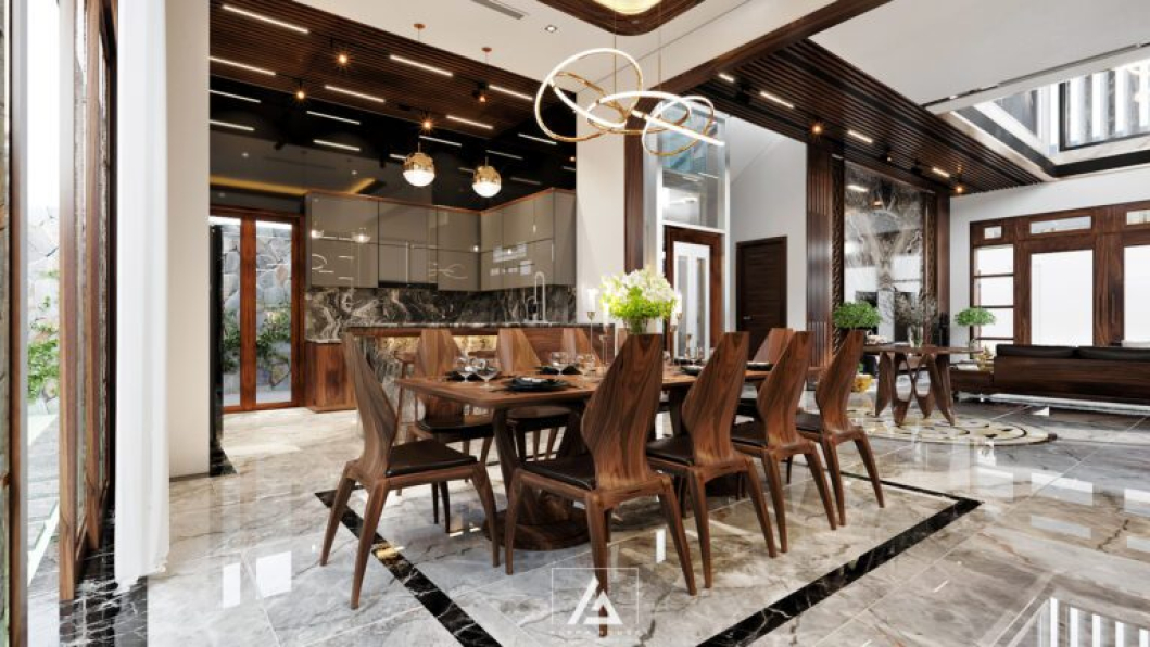 Vu Viet Dung - 3D Living Room - Kitchen Interior Model Download 