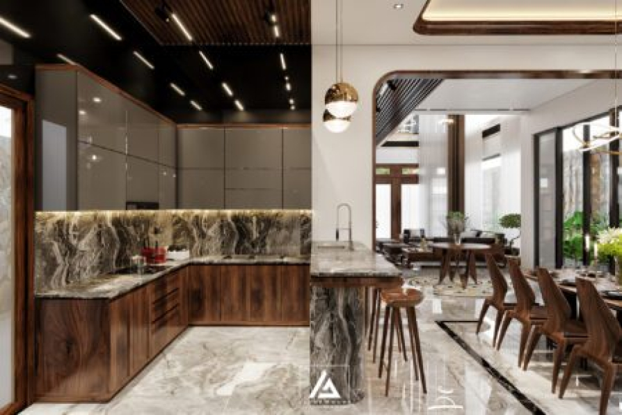 Vu Viet Dung - 3D Living Room - Kitchen Interior Model Download 