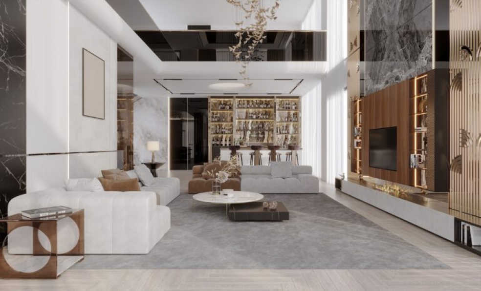 Tran Quang Sang - 3D Living Room - Kitchen Interior Model Download