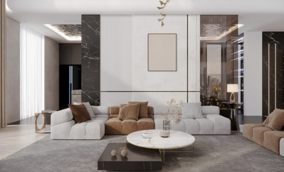 Tran Quang Sang - 3D Living Room - Kitchen Interior Model Download