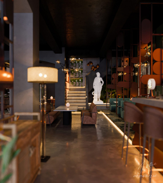 Phung Manh Ha - Download Free Restaurant Interior Model 