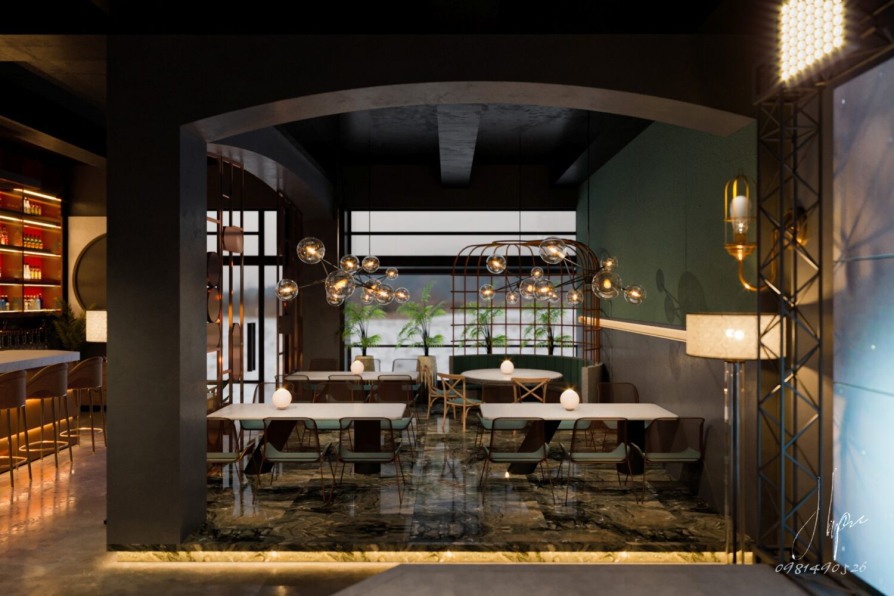 Phung Manh Ha - Download Free Restaurant Interior Model 