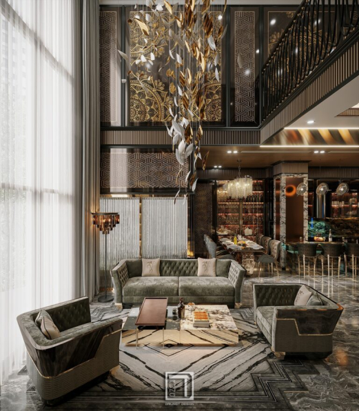 Ng Duc Trung - 3D Living Room - Kitchen Interior Model Download 