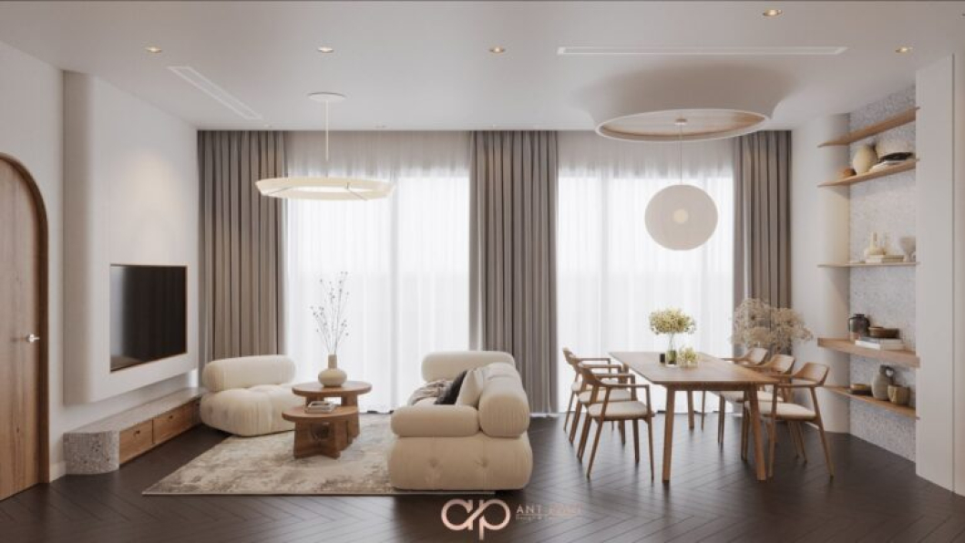 Bui Khong Bay - 3D Living Room - Kitchen Interior Model Download 