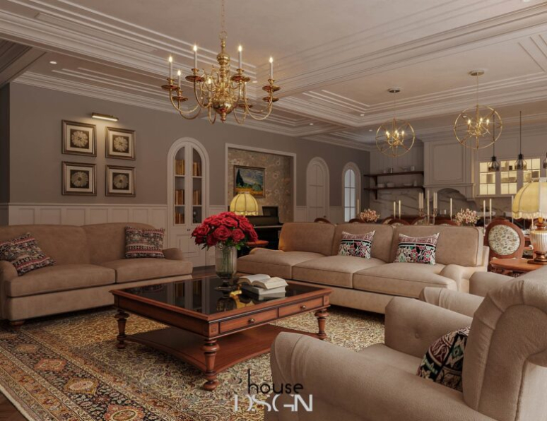 Nhan Le - 3D Living Room - Kitchen Interior Model Download 