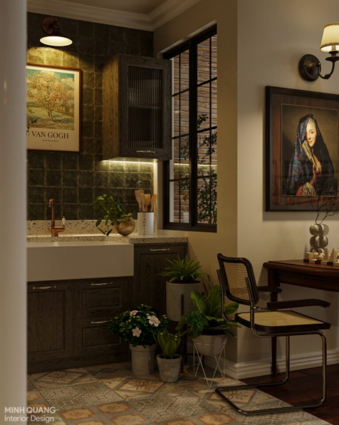 Nguyen Minh Quang - 3D Living Room - Kitchen Interior Model Download 