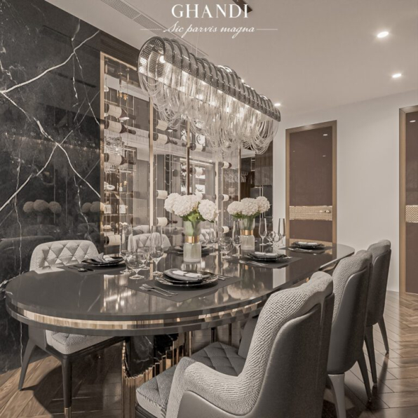 Luu Dao Tu - 3D Living Room - Kitchen Interior Model Download 