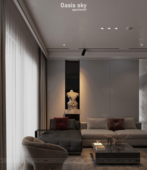 Hoang Dao Ngoc - 3D Living Room - Kitchen Interior Model Download