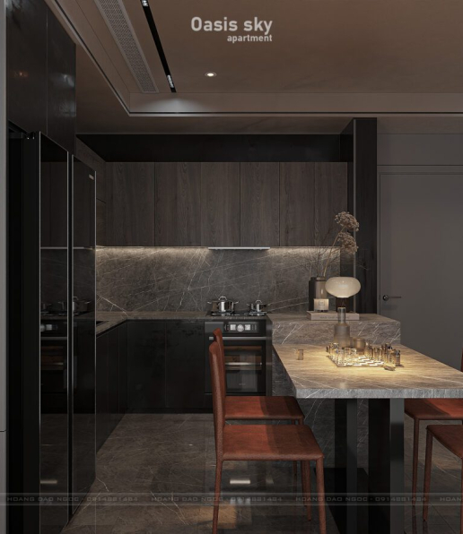 Hoang Dao Ngoc - 3D Living Room - Kitchen Interior Model Download