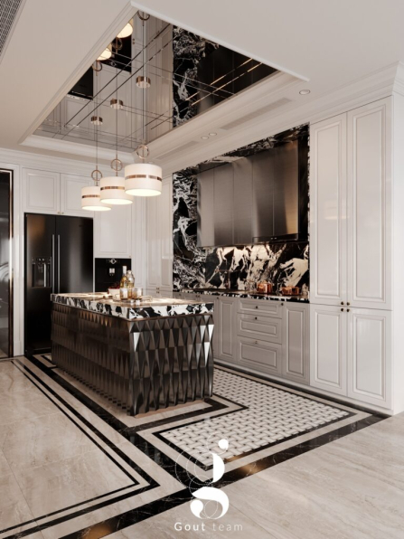 Dam Quang Trung - 3D Dining Room - Kitchen Interior Model Download 