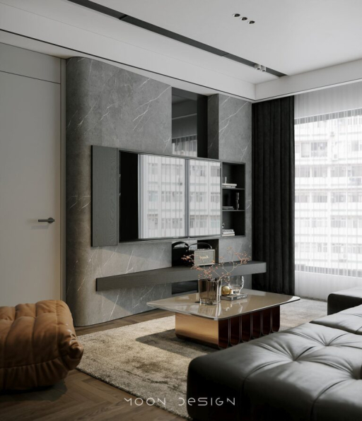 Trung Nghia - 3D Living Room - Kitchen Interior Model Download