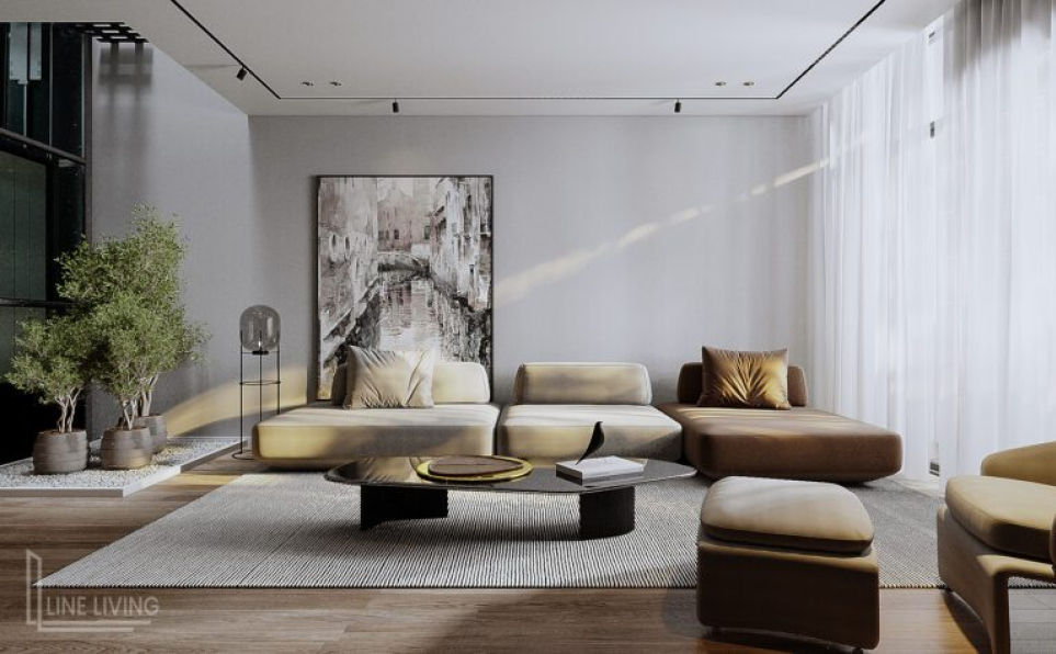  Nghiep Vu - 3D Living Room - Kitchen Interior Model Download