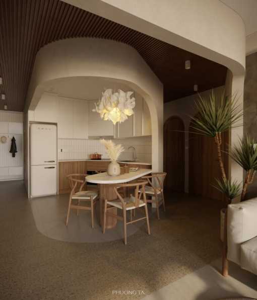 Phuong Ta - 3D Living Room - Kitchen Interior Model Download 