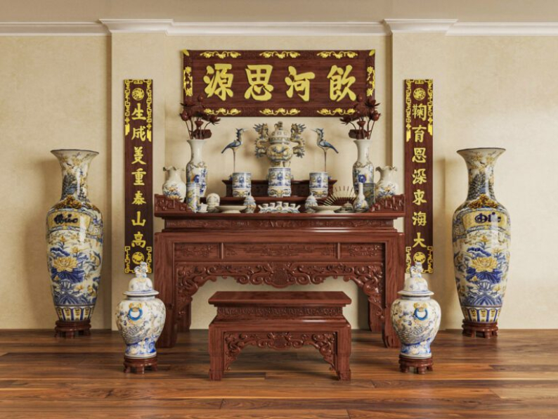 Hoang Vu Duy - Free 3D Altar Room Interior Model Download 