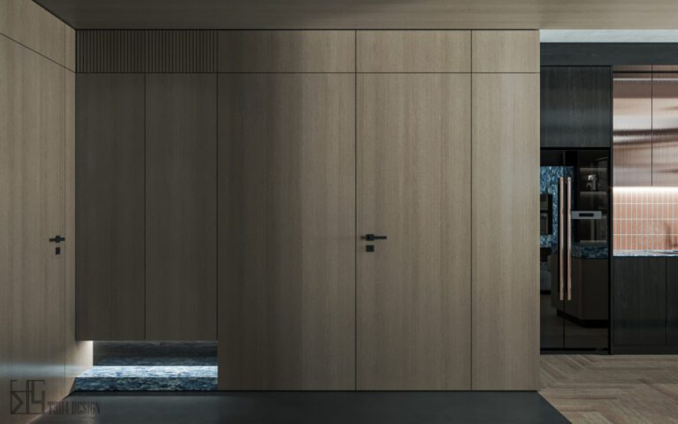 Anh Tehu - 3D Living Room - Kitchen Interior Model Download 