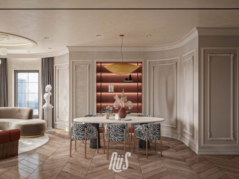 Thu Van - 3D Living Room - Kitchen Interior Model Download