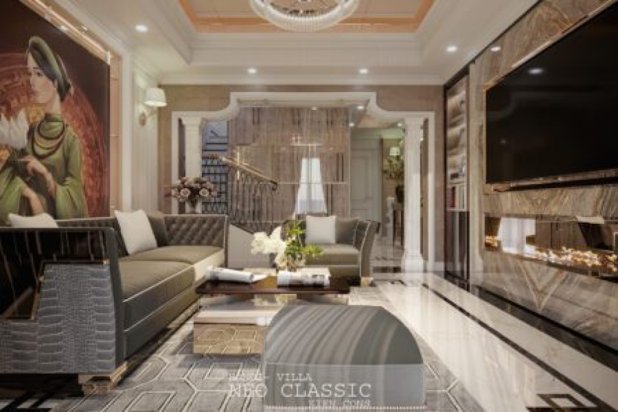 Kts Nhat Minh - 3D Neoclassic Living Room Interior Model Download 