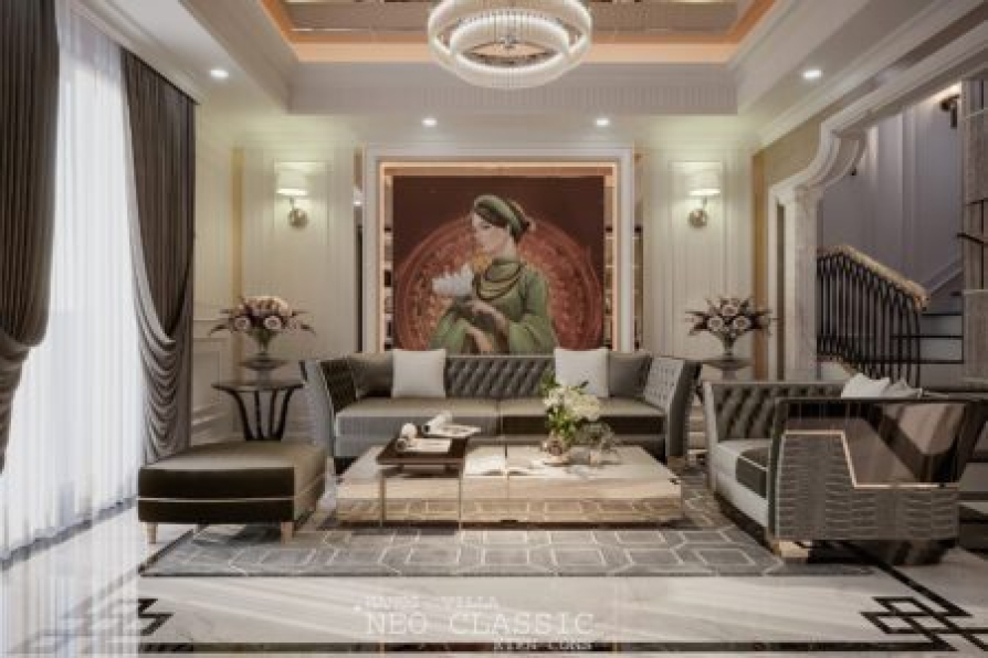 Kts Nhat Minh - 3D Neoclassic Living Room Interior Model Download 