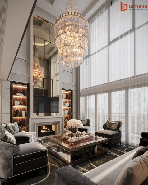 Tuan An - 3D Living Room - Kitchen Interior Model Download