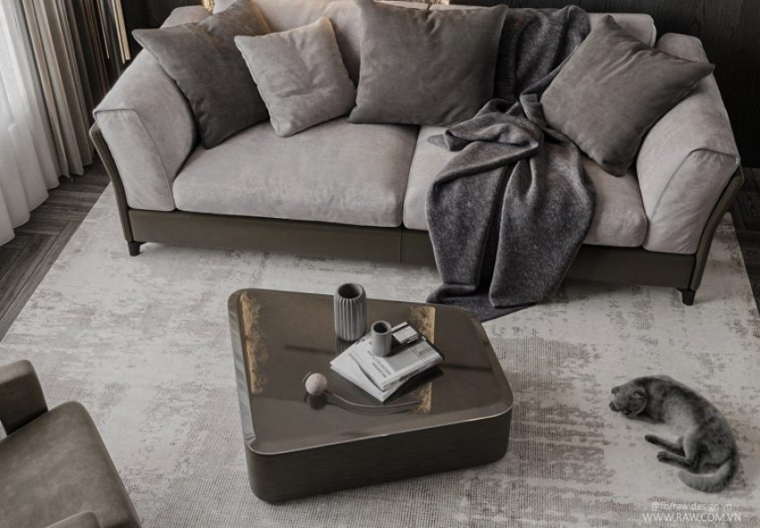 Nguyen Thanh Xuan - 3D Living Room - Kitchen Interior Model Download 