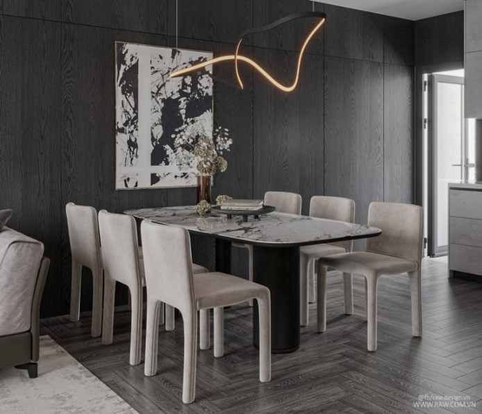 Nguyen Thanh Xuan - 3D Living Room - Kitchen Interior Model Download 