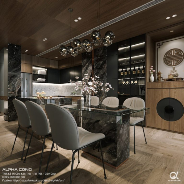 Tuan Anh Doan - 3D Living Room - Kitchen Interior Model Download 