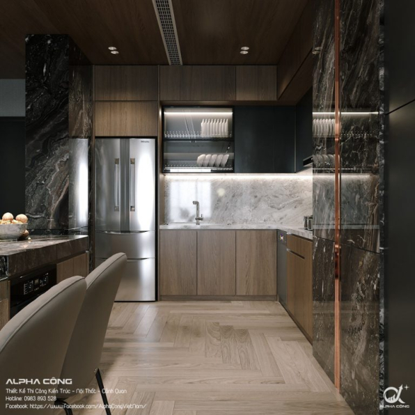 Tuan Anh Doan - 3D Living Room - Kitchen Interior Model Download 